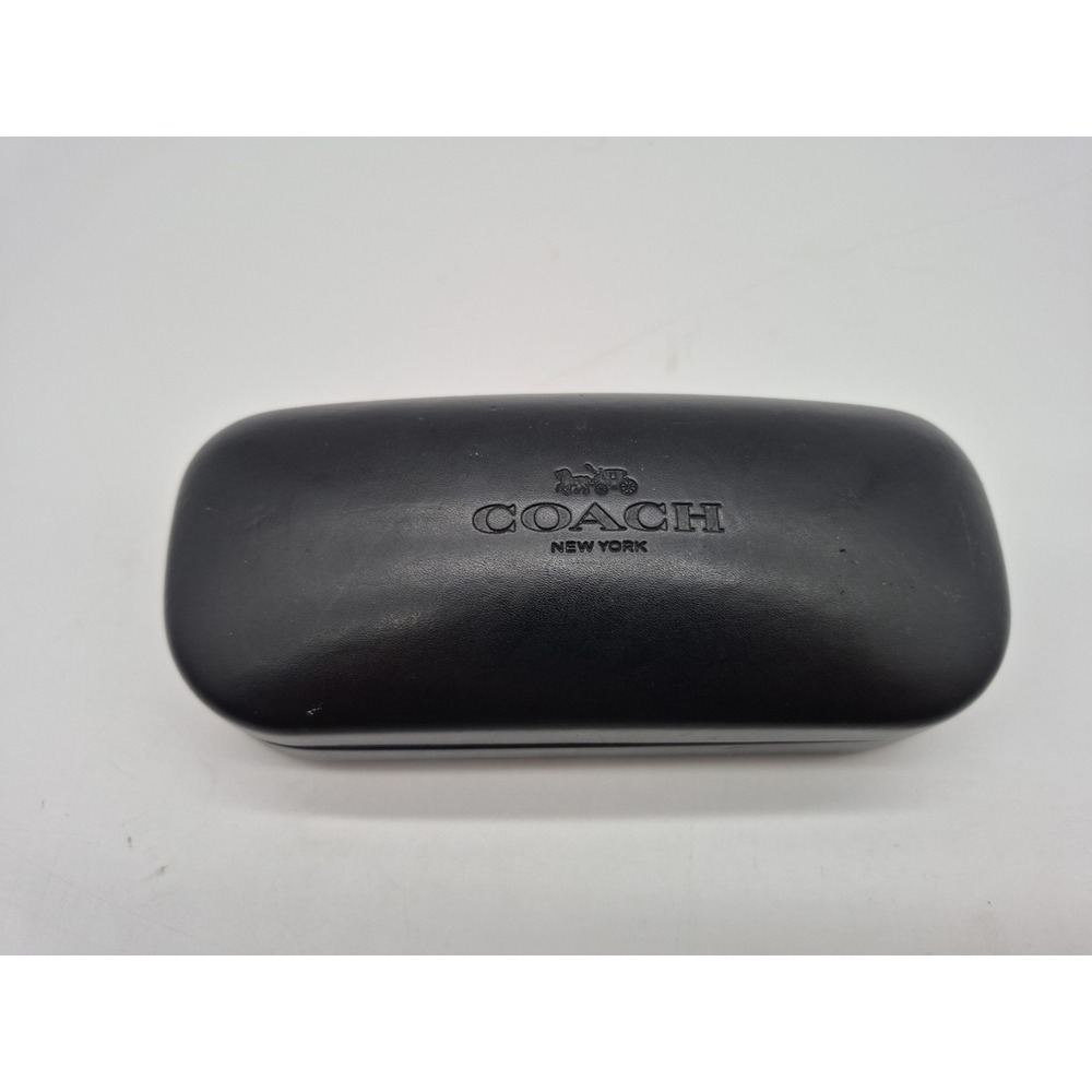 Coach Dome Clamshell Eyeglasses Sunglasses Hard Case Black Leather
